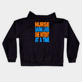 Nurse saving lives one patient at a time Kids Hoodie